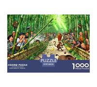 Sentiero del Bosco di Bambù Arashiyama Puzzle in Legno Impermeabile DIY Puzzles Da 1000 Pezzi Per Adulti Colorati Giochi Educativi