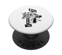 Sentiero della giraffa a Broadway PopSockets PopGrip Adesivo