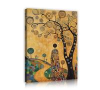 Sentiero dell'albero astratto Tela di canapa Stampe contemporanee Home Decor Poster Pittura Colori vivaci Opere d'arte per vivere la casa 75x100cm Innerframe