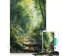 Sentiero di pietra attraverso una foresta di bambù - Puzzle da 1000 pezzi per adulti - Gioco di logica e antistress - Taglio preciso - Regalo perfetto 38x52cm