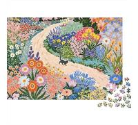 Sentiero Fiorito Puzzle 1000 Pezzi Gioco di Puzzle 1000 Pezzi Carta Giardino Colorato Relax Concentrazione Famiglia Regalo Decorazione 52x38cm/1000pcs