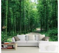 Sentiero Fresco E Tridimensionale In Un Boschetto Di Bambù Verde 3D Carta Da Parati Facile Installare Mobili Sfondi Ufficio Divano Camera Letto Sfondo Decorazione Murale-300cm×210cm