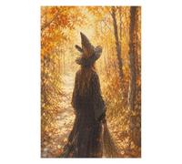 Sentiero nel bosco delle streghe in autunno Puzzle 1000 Pezzi in Legno