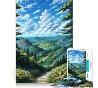 Sentiero sereno nella valle di montagna - Puzzle da 1000 pezzi con paesaggio naturale per adolescenti, gioco di logica e logica, antistress, taglio liscio, regalo memorabile (38x26cm)