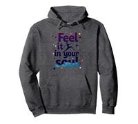 Sentilo nella Tua Anima: insegui i Tuoi Sogni Inspirational Felpa con Cappuccio, Unisex per Adulti, Grigio Scuro, L