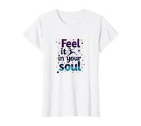 Sentilo nella Tua Anima: insegui i Tuoi Sogni Inspirational Maglietta, Donna, Bianco, S