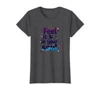 Sentilo nella Tua Anima: insegui i Tuoi Sogni Inspirational Maglietta, Donna, Grigio Scuro, 3XL