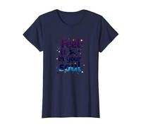 Sentilo nella Tua Anima: insegui i Tuoi Sogni Inspirational Maglietta, Donna, Navy, L