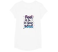 Sentilo nella Tua Anima: insegui i Tuoi Sogni Inspirational Maglietta, Ragazze, Bianco, L