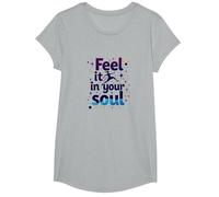 Sentilo nella Tua Anima: insegui i Tuoi Sogni Inspirational Maglietta, Ragazze, Grigio Melange, S