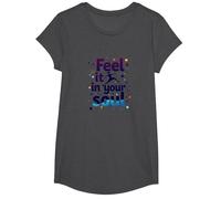 Sentilo nella Tua Anima: insegui i Tuoi Sogni Inspirational Maglietta, Ragazze, Grigio Scuro, XS