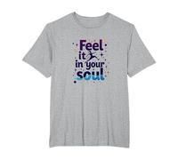 Sentilo nella Tua Anima: insegui i Tuoi Sogni Inspirational Maglietta, Uomo Taglie Grandi, Grigio Melange, 4X Tall