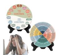 Sentimenti ruota - disco emozionale in legno, grafico ' a colori set | Psychological Practice Aid, Classroom Mental Reflection Stand, Patient Patient Self Awareness Tool, Counselor