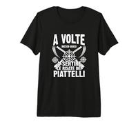 Sentire Le Risate dei Piattelli Fucile Tiro al Piattello Maglietta Premium