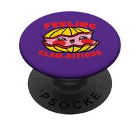 Sentirsi ClamBITIOUS Divertente Vongole Pun Umorismo PopSockets PopGrip Adesivo