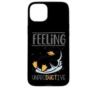 Sentirsi improduttivo carino pinguino divertimento Custodia per iPhone 15 Plus