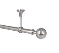 Sento Kit Bastone per Tende in Metallo 25mm Acciaio Inox Montaggio a Soffitto 140 cm Bona