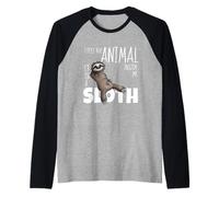 Sento l'animale Dentro di Me, è Un Bradipo Maglia con Maniche Raglan