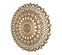 SENTOP HDF0251 Fiore della vita in legno, arte da parete con mandala, immagine intagliata a parete, decorazione in legno (rovere, 40 cm)