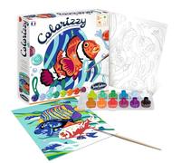 Sentosphère-3904502 Pesce Colorizzy Pittura con i Numeri, per Bambini, Carpa e Cavalluccio Marino, Kit Fai da Te, Multicolore, Medio, 3904502