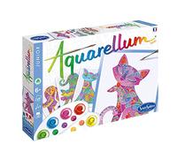 Sentosphère 3906512 Aquarellum Junior - Set da Pittura per Bambini, Motivo: Gatti, Fai da Te