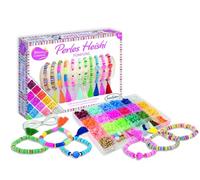 Sentosphère Beads Heishi Pompons - Cofanetto creativo per bambini da 8 anni - Crea braccialetti con oltre 1400 perline e 10 pompon - 80001