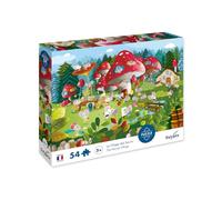 Sentosphère Calypto 3907803-Puzzle da 54 pezzi, con parti grandi e superficie vellutata, per bambini dai 5 anni in su, favole, animali, foresta, Colore Villaggio di topi, 3907803