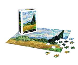 Sentosphère Création Véronique Debroise Puzzle 1000 pezzi: Campo di grano con cipresso, Vincent Van Gogh