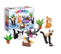 Sentosphère - Patarev - Blister di 5 vasetti - Les Cat - Pasta modellabile - per creazioni artistiche - Decorazione - per bambini dai 6 anni - Assemblato in Francia - 8599