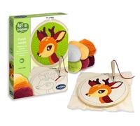 Sentosphère - Punch Needle Petit Cerf - Tempo libero creativo per bambini - Iniziazione al Punch Needle dai 6 anni - Kit ricamo divertente e rilassante - 20551