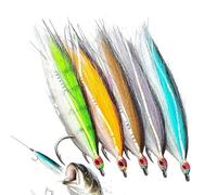 Señuelos Para - 5 Unidades De Cebo Artificial Para Salmón Con Anzuelo, Señuelos Específicos Para La De Crappie | Para Salmón Trucha Walleye Lucio Perca Mar Lago Río Así Como