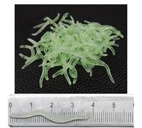 Senvenelec 100 pezzi, noctilucent, lombrichi artificiali, esca biomimetica morbida in silicone, esca per vermi vermi rossi, esca da tentazione.