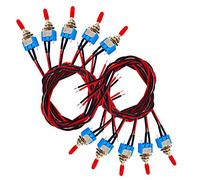 Senvenelec 10pcs Interruttore a Levetta Per mini Professionale Con Pre-Wired, On-Off 2-Position 3-Pin Spst 3v / 5v / 12v / 220v / 240v Per Auto, Camion, Barche, Cruscotti - 3a 250vac / 6a 125vac.