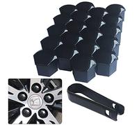 senvenelec 20 Pezzi universali da 21 mm in plastica Copri Dado Vite copridado per Auto Bulloni copriruota, universali bulloni Ruota Tappi Dado a capocorda.con 1 estrattore (Nero Brillante).