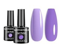 senvenski Taro Viola Smalto Semipermanente Kit, Nudo Luce Viola Mauve Lavanda Lilla kit Semipermanente Unghie Gift Set UV LED Art Varnish Kit (CS2-021)