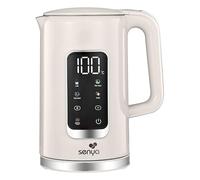 SENYA Bollitore elettrico 1,7 l | Grande schermo digitale | 5 programmi di temperatura automatica e regolabile | Funzione mantenere al caldo | Base a 360° e impugnatura ergonomica | Colore crema