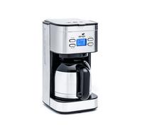 SENYA con filtro programmabile Hot Coffee 1.2 l macchina caffè americano, Argento, Nero