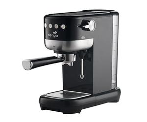 Senya Macchina da caffè Tasty Coffee 20 Bar, Caffettiera Espresso e Cappuccino 1300W, Thermoblock, Montalatte, Spegnimento automatico