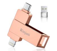 [Senza App] MFi Chiavetta USB 128GB per iPhone,Chiavetta USB C,Lightning