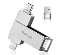 [Senza App] MFi Chiavetta USB 512GB per iPhone, Chiavetta USB C,Lightning | 3 in 1 Memoria Esterna per iPhone,iPad,Android OTG Smartphone,Mac,PC,USB 3.0 Pennetta,Pendrive Backup Foto,Video,Dati,Argento