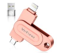 [Senza App] Pendrive per iPhone 512GB Apple Autorizzazione, Pen Drive Lightning Tipo C Chiavetta USB 3.0 Photo Stick Compatibile con Phone/iPad, Android e PC, per Backup Foto, Video Rosa