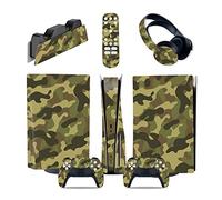 Senza Bolle, Senza Schiuma 45826 Per PS5 Console Disc Edition & Digital Edition Sticker Vinyl Decal Cover Per Ps5 Controller & Charging Station & Headset & Media Remote(Disc Version)