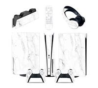 Senza Bolle, Senza Schiuma 65670 Per PS5 Console Disc Edition & Digital Edition Sticker Vinyl Decal Cover Per Ps5 Controller & Charging Station & Headset & Media Remote(Digital Edition)