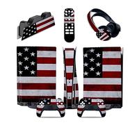 Senza Bolle, Senza Schiuma 72481 Per PS5 Console Disc Edition & Digital Edition Sticker Vinyl Decal Cover Per Ps5 Controller & Charging Station & Headset & Media Remote(Disc Version)