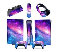 Senza Bolle, Senza Schiuma 94133 Per PS5 Console Disc Edition & Digital Edition Sticker Vinyl Decal Cover Per Ps5 Controller & Charging Station & Headset & Media Remote(Digital Edition)