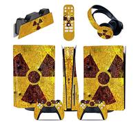Senza Bolle, Senza Schiuma Per PS5 Console Disc Edition & Digital Edition Sticker Vinyl Decal Cover Per Ps5 Controller & Charging Station & Headset & Media Remote 79522(Disc Version)