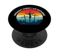 Senza Cristo non sono nulla - Salvato dalla Grazia PopSockets PopGrip Adesivo