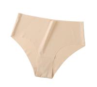 Senza Cuciture per Donna Slip Bikini Elasticizzato a Vita Alta Senza sfilatura, Morbidi Come la Jeans Donna Taglie Forti 52 Perizoma Cotone Bianco (Beige, M)