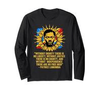 Senza dignità Non c'è libertà - Patrice Lumumba Saying Maglia a Manica