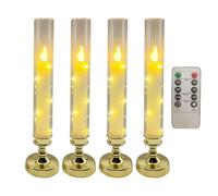senza fiamma - a batteria | Canndele tremolanti con telecomando | Decorazioni per l'illuminazione festival | Illuminazione del tavolo da pranzo | Atmosfera leggera decorativa per il